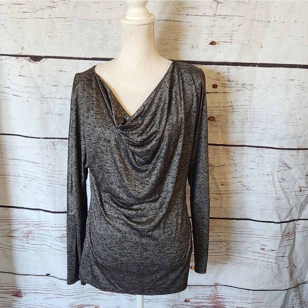 White House Black Market Draped Long Sleeve Top Size Small NWT
